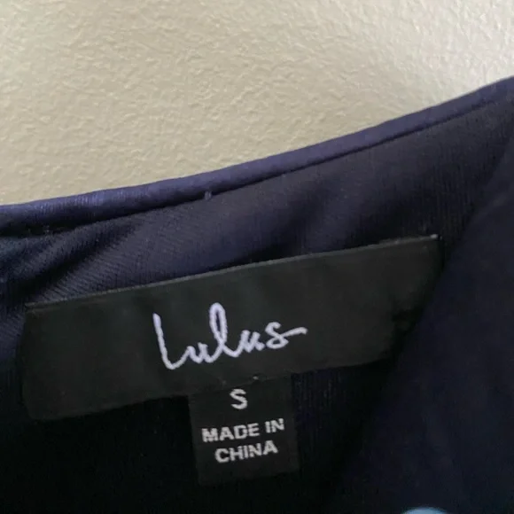 Lulu’s Disco Nights Navy Blue Sequin Bodycon Mini Dress Size Small - Picture 8 of 9